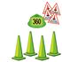 360 Walk Around Safety Kit - Fluorescent Green Cones